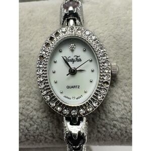 Vanity Fair VFW549 Purple Crystals Inlay New Battery Ladies MOP 18MM 6.5" L41